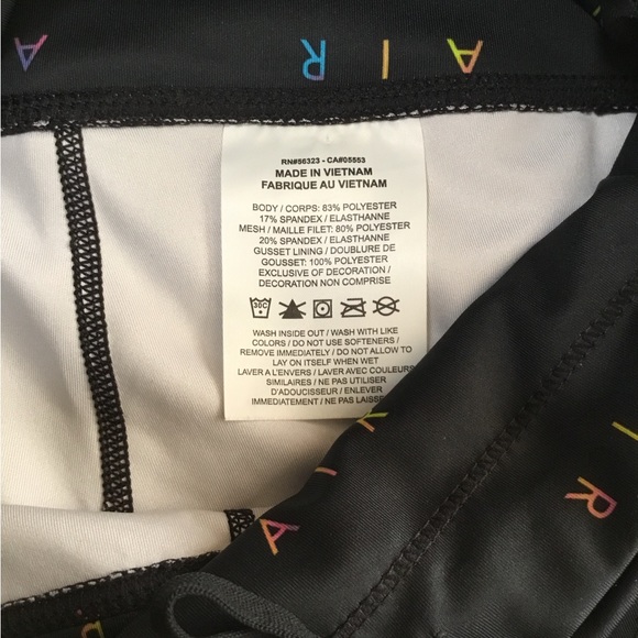 Nike Women's AIR Mid Rise Printed Running 7/8 Run Leggings-Black size XS - Picture 11 of 12